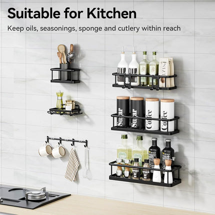 YASONIC Shower Caddy, 100% Rustproof Shower Shelves for Inside Shower, No Drilling Bathroom Organizers and Storage, 6 Pack Large Capacity Bathroom Caddy for Kitchen & Home Decor