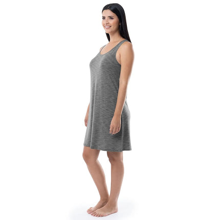 Fruit of the Loom Women's Breathable Sleep Chemise, Heather Grey, 2X
