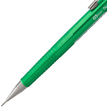 Pentel Sharp Mechanical Pencil, (0.5mm), Metallic Barrels, Assorted Colors (B/C/D), 3-Pk (P205MBP3M1)
