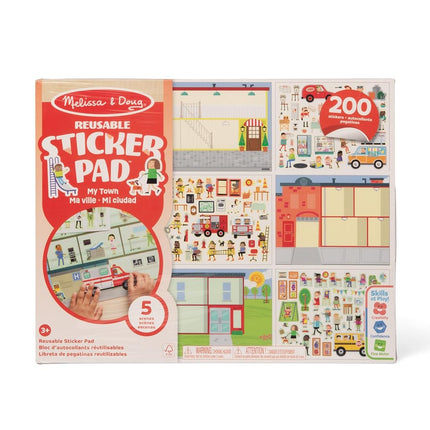 Melissa & Doug Reusable Sticker Books, My Town Sti