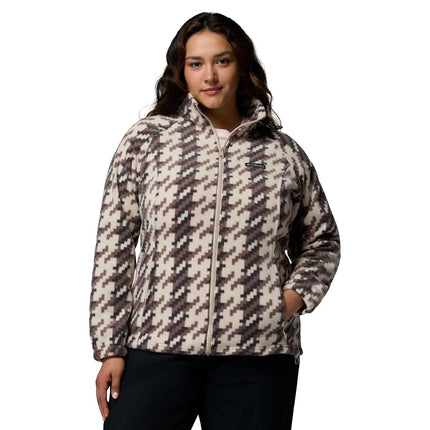 Columbia womens Benton Springs Printed Full Zip, Dark Stone/Twills, XXL