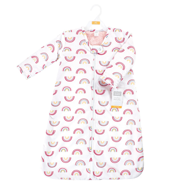 Hudson Baby Saco de dormir de piel sintética de felpa de manga larga unisex para bebé, manta usable, arco iris moderno, 18-24 meses, arco iris moderno, 18-24 meses