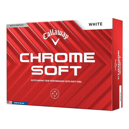 Pelota de golf Callaway Golf Chrome Soft Premium Tour 2024 Blanca Estándar