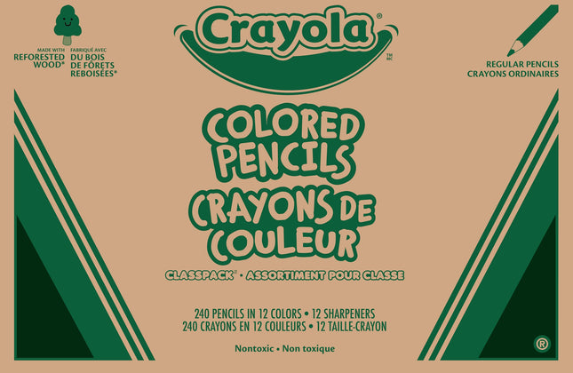 CRAYOLA Colored Pencils Classpack (240 Ct), Bulk C