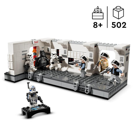 LEGO Star Wars Boarding the Tantive IV - Interactive Building Toy with Door Blast Function, plus 7 Minifigures incl. Darth Vader and ARC Trooper Fives - Gift for 8+ Year Old Boys & Fans 75387