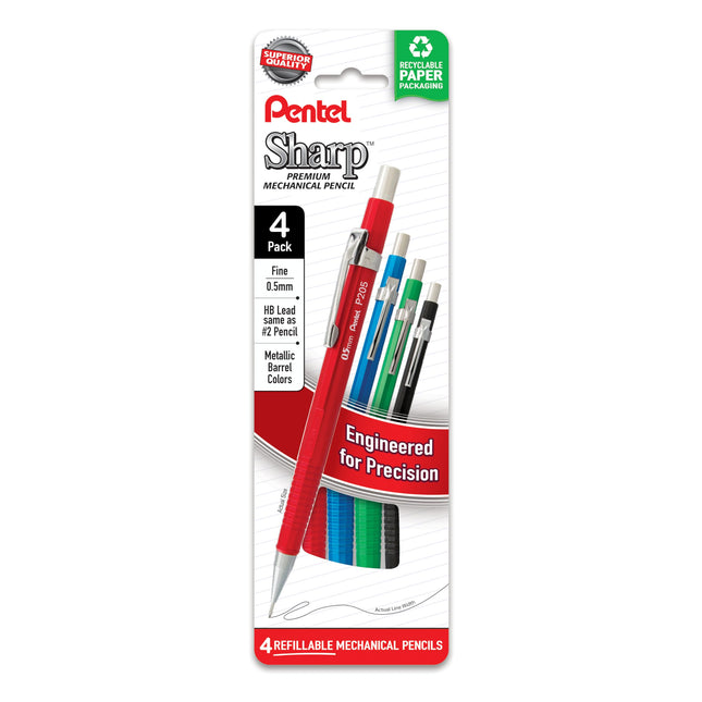 Pentel Sharp Metallic Mechanical Pencil, (0.5mm), 