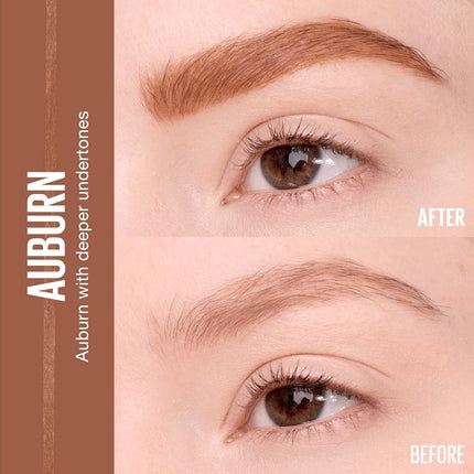 Maybelline Express Brow Ultra Slim Eyebrow Makeup, Brow Pencil with Precision Tip and Spoolie for Defined Eyebrows, Auburn, 1 Count (Packaging May Vary)