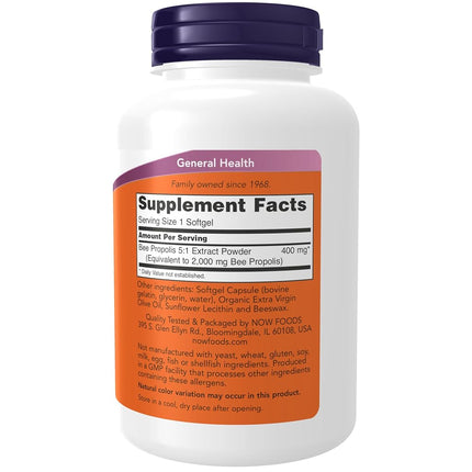 NOW Supplements, Propolis 2000 5: 1 Extract, 90 Softgels