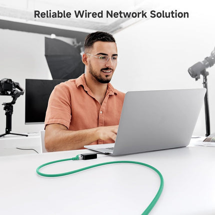 Cable Matters 10Gbps Snagless Shielded Cat 6A Ethernet Cable - 10ft, Cat 6A Cable, Cat6A Cord, Ethernet Cord, Green