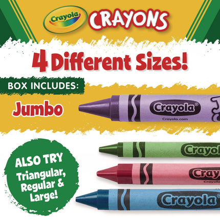 Jumbo Crayons, Assorted Colors, Great Toddler Crayons, 16Count (Pack of 2)