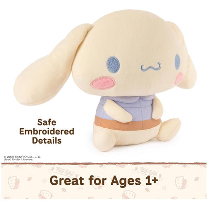 GUND Sanrio Cinnamoroll 10-Inch Plush Toy with Camping Outfit for Ages 1+