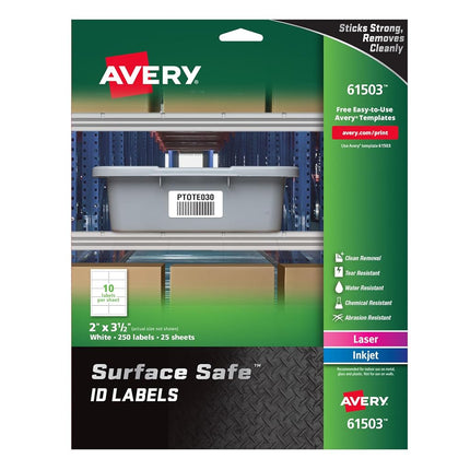 Etiquetas duraderas Avery, 2" x 3-1/2" (61503)