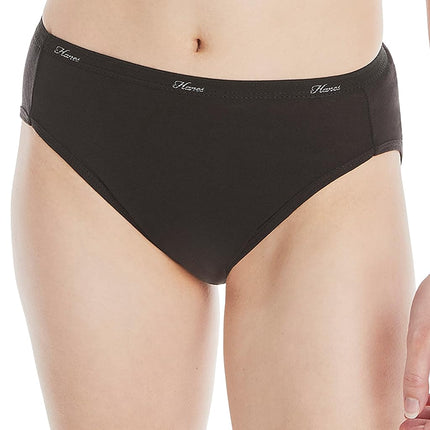 Hanes Women's 10 Pack Cotton Hi Cut Panty - Multi -