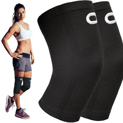 Genouillère de compression (paire) pour homme et femme – Pour la course, l'entraînement, l'haltérophilie et le sport – Soutien du genou pour le soulagement de la douleur au genou, les déchirures du ménisque et l'arthrite
