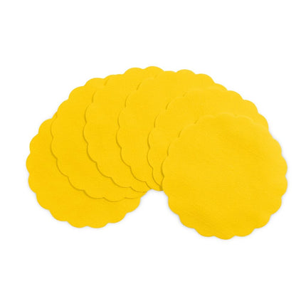 Disposable Yellow Paper Coasters for Drinks, 3.5 I