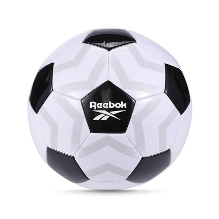 Reebok - Ballon de Foot Synthétique VR-1K, Polyvalent & Résistant (Blanc/Noir, Taille 5)