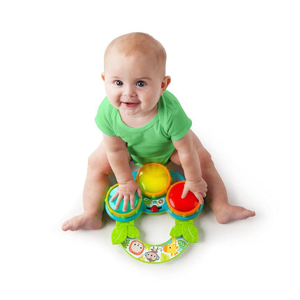 Bright Starts Safari Beats Musical Drum Toy with Lights, Ages 3 months +