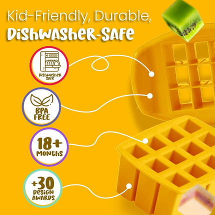 FunBites Food Cutter, Yellow Squares