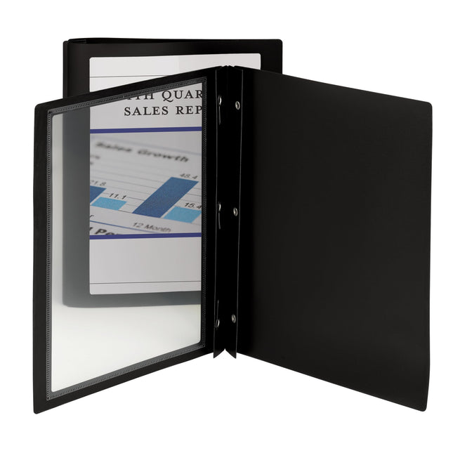 Smead Frame View Poly Report Cover, Three Double T