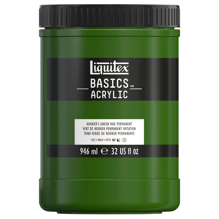 Liquitex BASICS Acrylic Paint, 32-oz Jar, Hooker’s