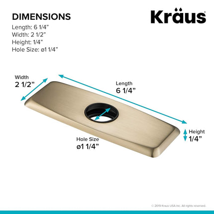KRAUS Deck Plate for Bathroom Faucet in Gunmetal, BDP01GM