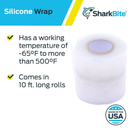 SHARKBITE/CASH ACME SB-25406 25406A SharkBite Silicone Wrap 10'x2 x.02, 10 Feet