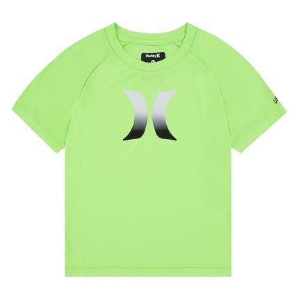 Camiseta de natación Hurley para niños, protección solar UPF 50+, lima/icono, talla pequeña