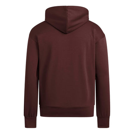 adidas Men's Essentials Feel Cozy Fleece Hoodie Sweatshirt, Shadow Brown/Black, S Tall