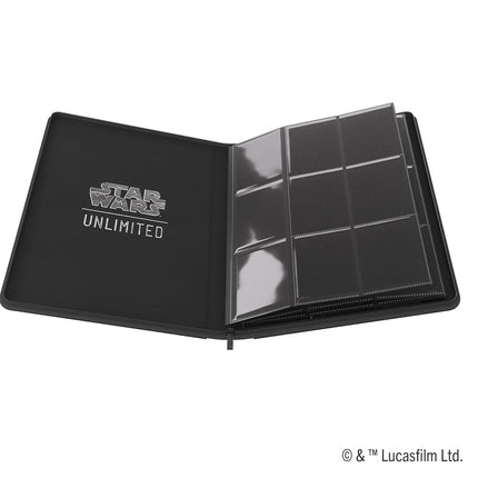 Gamegenic | Star Wars: Unlimited Card Game - Zip-Up Album 18-Pocket - Black | Trading Card Accessory | Ages 12+