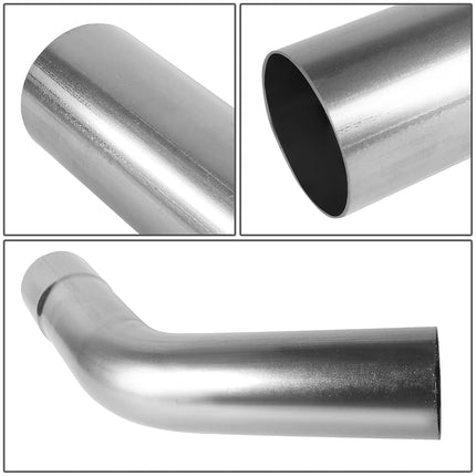 DNA MOTORING ZTL-PP-30-45-RAW 45 Degree DIY Custom Mandrel Exhaust Tubing, 3" OD, Mild Steel,Universal Fit
