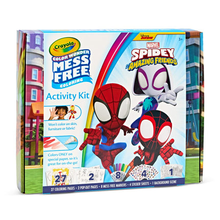 Crayola Color Wonder Spidey and His Amazing Friends Kit, Mess Free Coloring, Spiderman Coloring Pages & Stickers, Spiderman Gift