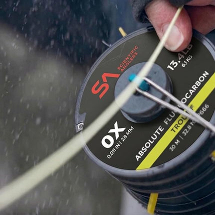 SA Absolute Trout Fluorocarbon Tippet, 30m, 5X