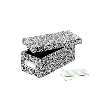 Globe-Weis/Pendaflex Fiberboard Index Card Storage Box, 3 x 5 Inches, Black Agate (93 BLA)
