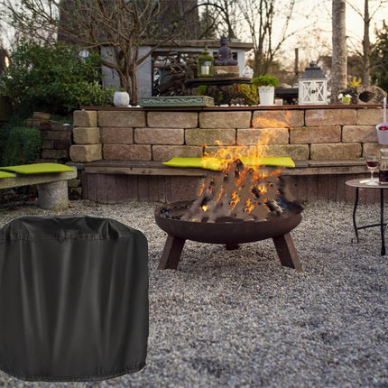 Youlvy Fire Pit Cover Round 20 inch, Smokeless Fire Pit Cover, Wood Burning Fireplaces Cover, Portable Outdoor Firepit Cover for Backyard Patio Garden Camping Bonfire 600D- 20"Dia x 17"H