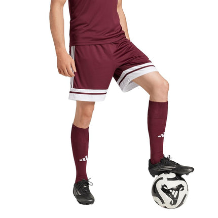 adidas Mens Squadra 25 Shorts, Team Maroon/White, Small