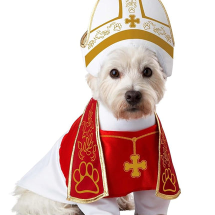 Pup-A-Razzi Pet Holy Hound Dog Costumes, Red,white