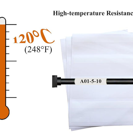 Mr-Label Self-Laminating Wrap Around Cable Labels - Letter Sheet Laser Printer Only - for Wire Marking Identification (25 Sheets (800 Labels), Orange)