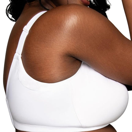 Vanity Fair Women's Beauty Back Bra with Extended Side & Back Smoothing, Full Figure Wirefree - Star White, 44DD