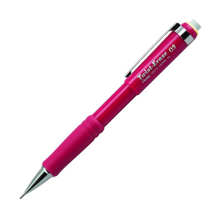 Portaminas Pentel Twist-Erase III, paquete de 12, 0.9 mm, cuerpo rojo (QE519B)