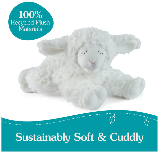 GUND Baby Sustainable Lamb Rattle, Winky Lamb Stuffed Animal, Plush Made from 100% Recycled Materials, Plush Rattle Sensory Toy for Babies, White, 7”
