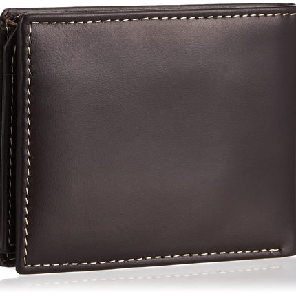 Portefeuille en cuir Timberland pour homme avec poche rabattable, accessoire de voyage, deux volets, marron (Cloudy), taille unique Royaume-Uni