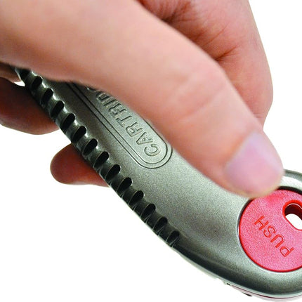 NT Cutter Heavy Duty Aluminum Die-Cast Grip Multi-Blade Cartridge Knife, 1 Knife (L-2000RP), Red.
