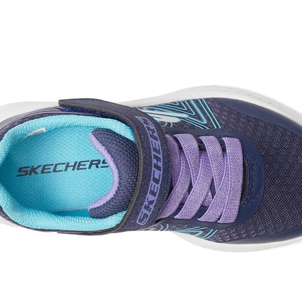 Skechers Unisexe Enfant Microspec Plus - Swirl Sweet Baskets, Marine/Multi, 13 Enfant