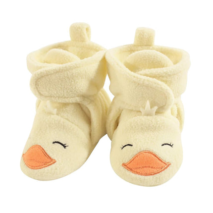 Hudson Baby Unisex Cozy Fleece Booties, Yellow Duck, 12-18 Months