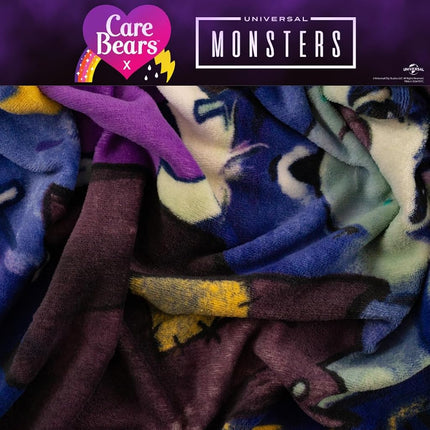 Franco Collectibles Care Bears X Monsters Frankenstein Bedding Super Soft Plush Throw, 46 in x 60 in, (Officially Licensed Product)