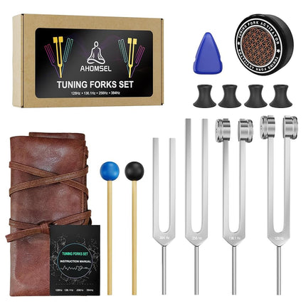Tuning Forks for Healing Set - 128Hz, 136.1Hz, 256