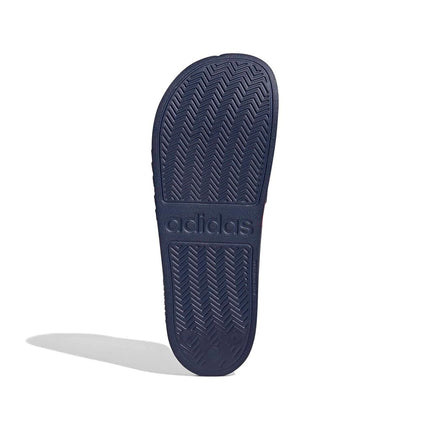 adidas Unisex Adilette Shower Slides Dark Blue/Dark Blue/Better Scarlet 17 UK 53 EU
