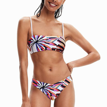 Desigual Women's Swim_Playa I Bikini bottom, White, X-Small