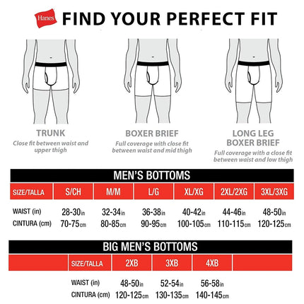 Hanes Men's Comfort Flex Fit Ultra Soft Long Leg 3-pack Boxer Briefs, Long Leg Assorted - 3 Pack, L UK