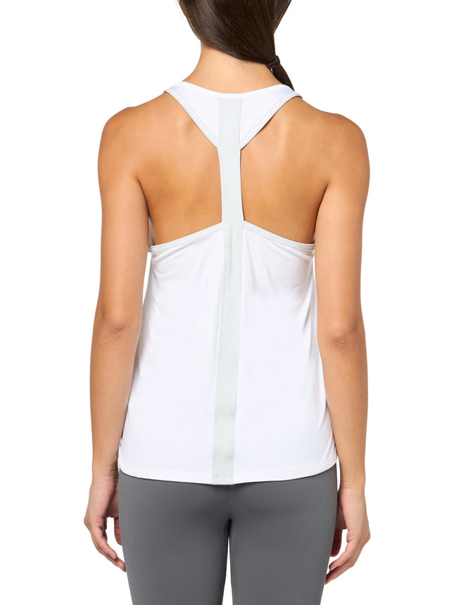 Under Armour Women's Tech Knockout Tank Top, (100) White / Halo Gray / Halo Gray, L